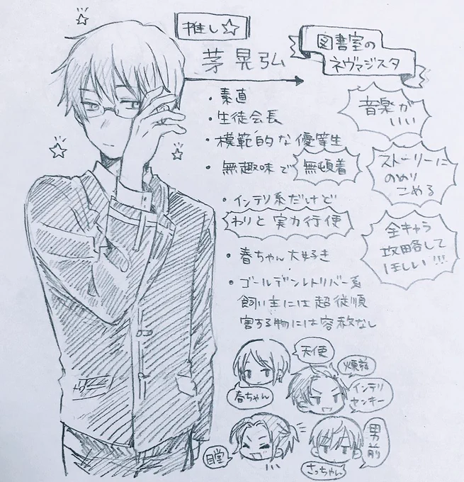 こちら相方に送った販促落書き 