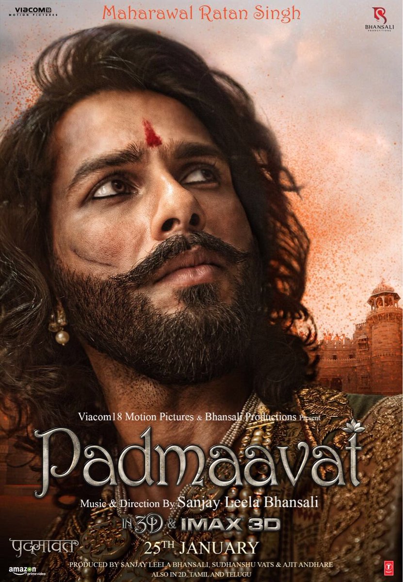 Get ready to witness the epic tale #Padmaavat on 25th January 2018, in theatres near you. Now also in 3D, Imax 3D, Tamil & Telugu. @filmPadmaavat @RanveerOfficial @deepikapadukone @aditiraohydari @Viacom18Movies @Bhansali_Prod @TSeries