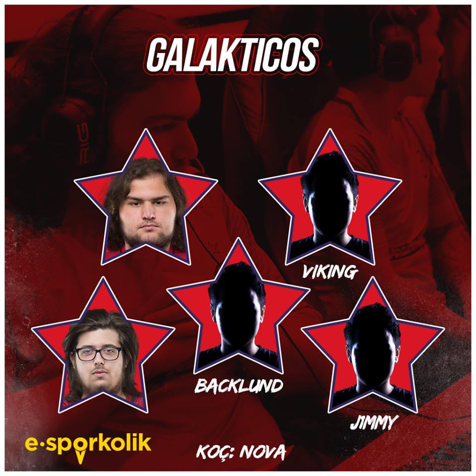 #ŞL2018 GALAKTICOS | Yaklaşan yeni mevsim öncesi otoritelerce "ligin en zayıf halkası" olarak gösterilen Galakticos, beklentileri haksız çıkartmak için mücadele edecek.

🇹🇷Rare
🇸🇪Viking
🇸🇪Backlund
🇹🇷j1mmy
🇹🇷Veux

 💬 Sizce Galakticos #ŞL2018'de neler yapacak?
