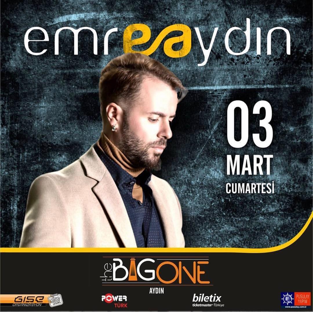 emreaydin_org's tweet photo. Emre Aydın 3 Mart Cumartesi akşamı Aydın - The Big One'da dinleyicileriyle buluşuyor. https://t.co/xMzmZ1KPIH
