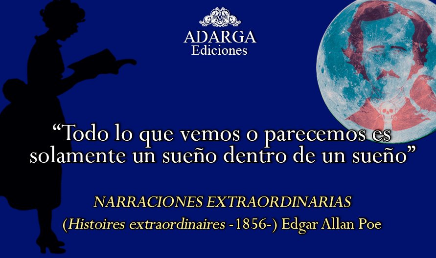 EdicionesADARGA's tweet photo. Hoy recordamos al que cumpliría 210 años un 19 de enero... Edgar Allan #Poe.
Renovador de la novela gótica y, considerado por algunos, el inventos del relato detectivesco...

@EdgarAllanPoe 
@PoeMuseum https://t.co/46x6TUDNcO