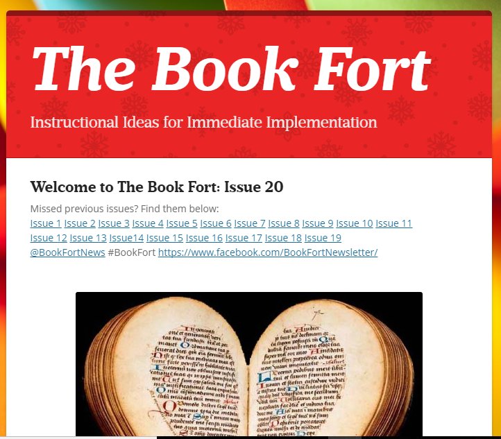 #BookFort 20 is live! Check out Things Successful Teachers Do, <a href="/ShakeUpLearning/">Shake Up Learning</a>, <a href="/InsertLearning/">InsertLearning</a> w/ <a href="/Wonderopolis/">Wonderopolis</a>, &amp; Ss recommendations of #DavPilkey <a href="/JonathanAuxier/">Jonathan Auxier</a> &amp; <a href="/bethfantaskey/">Beth Fantaskey</a>. Read, share, enjoy! smore.com/7qnz2