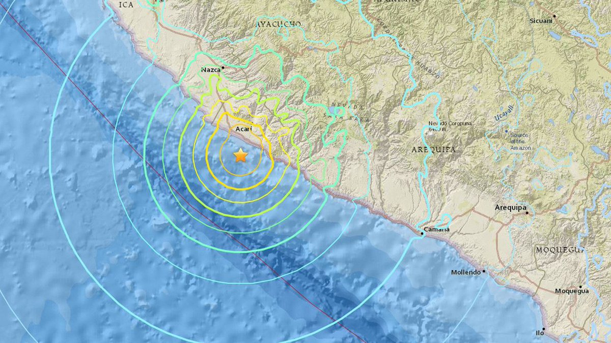 Magnitude 7.1 quake hits off Peru, some damage reported bit.ly/2DtNd2j https://t.co/rqHZI2f7MX