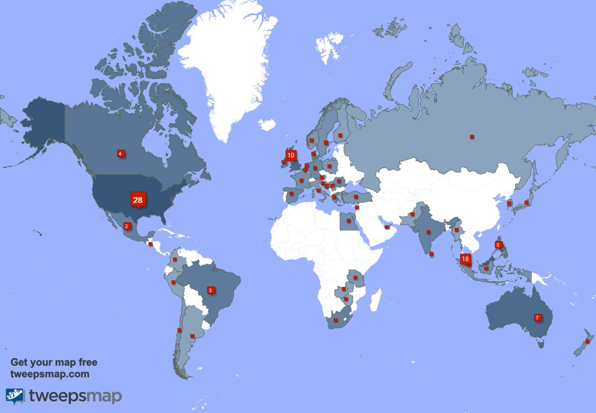 malaychonce's tweet photo. My followers live in 49 countries: USA(28%), Malaysia(17%)... https://t.co/6qaXmwz8Xj Get your free map! https://t.co/uzP4L5l4Rh