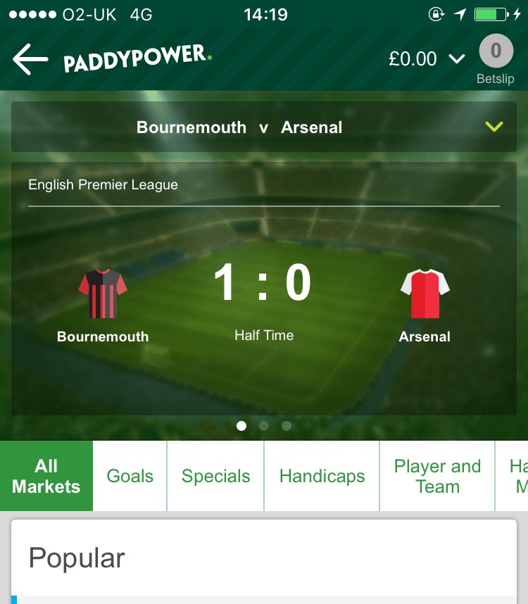 The internet algorithms just assuming Arsenal are losing perfectly summarises this season.