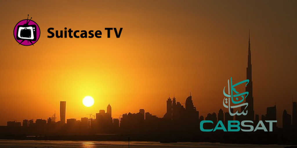 suitcasetv's tweet photo. The sun is setting on Day One of @CABSATofficial, been a great day and we will be available to meet up tomorrow and talk about #Iphrame just email: cabsat2018@suitcasetv.com #CABSAT https://t.co/zWBauBaNjq