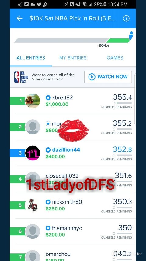 1NativeQT2C's tweet photo. @1stLadyofDFS takes the dfs world by storm last night again #Twitter DM for details its always nice to see the guys put in $7 & get back $430 or $13 & get back $493 & that wasn't all but don't let me keep telling you when you can see for yourselves #QueenofGreen #realbit$h https://t.co/wkAtq3JSV1
