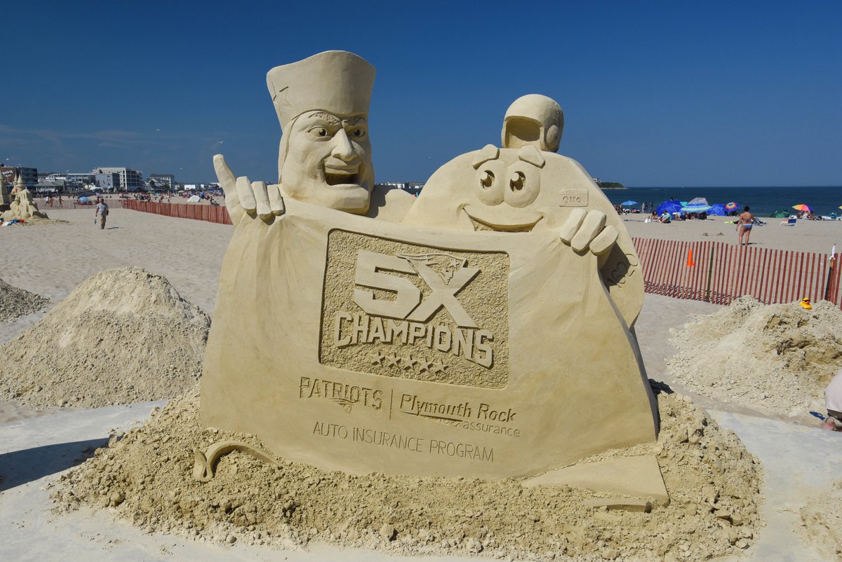 Go #NewEnglandPatriots from all of us here at #HamptonBeach lets make it one more time with #PlymouthRock ! Patriots Rock!!!!