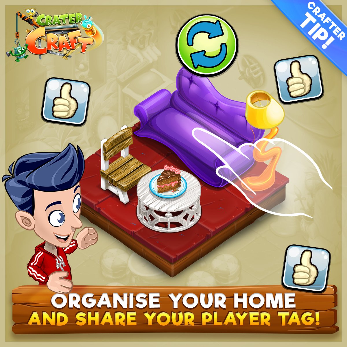 FarmAndCraftApp's tweet photo. Celebrate #OrganiseYourHomeDay by redecorating your house! Why not reply with your Player Tag so others can discover and like your rooms? #CraterCraft #OrganizeYourHomeDay
Play Now: https://t.co/5GknHxR79f https://t.co/HasuupFRKv