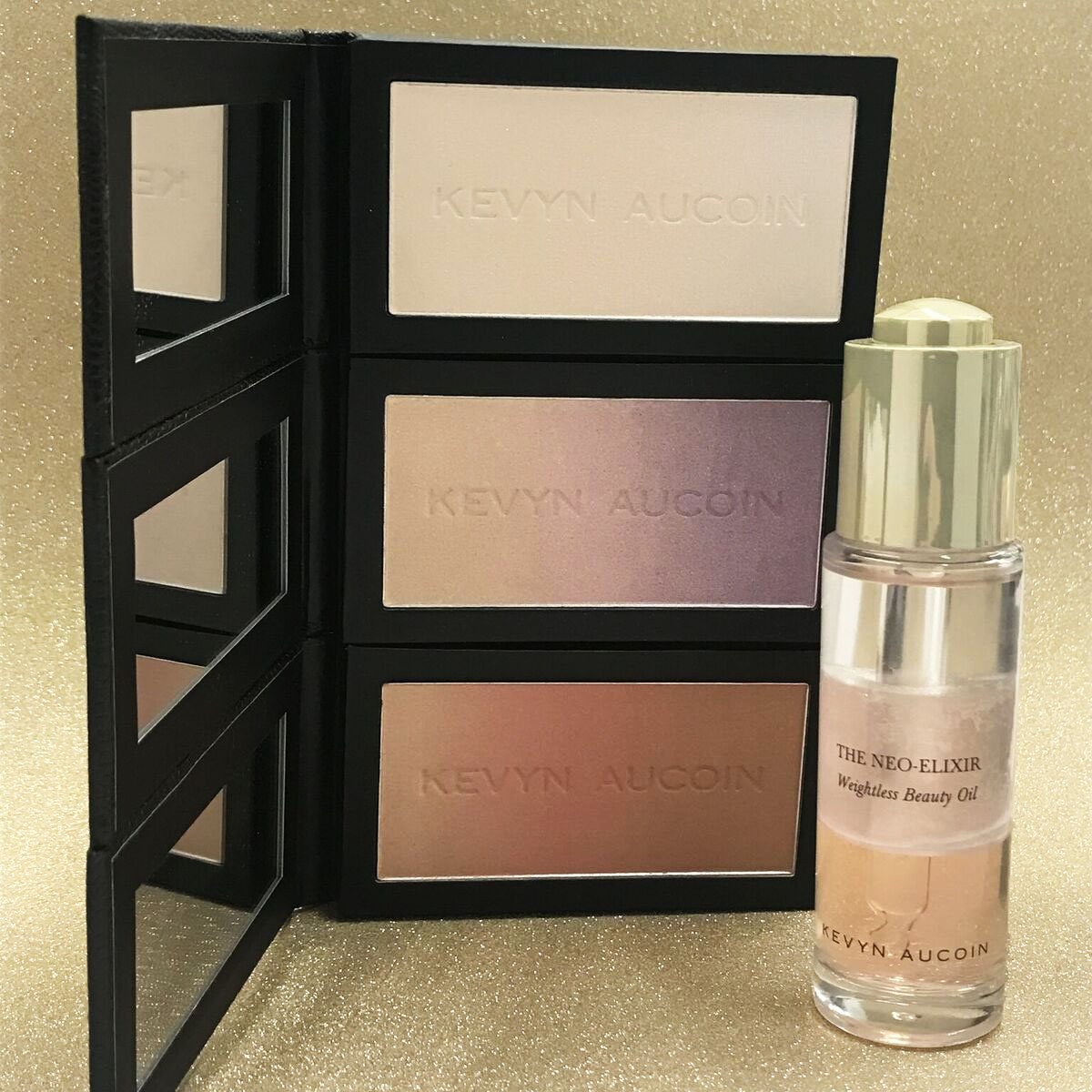 kevyn_aucoin's tweet photo. Amp up your highlight by mixing The Neo Elixir Weightless Beauty Oil with any of our Neo palettes! Shown here is The Neo Trio which contains The Neo Setting Powder, The Neo Limelight, and The Neo Bronzer. Shop both @spacenk! https://t.co/MkQE2uPxFB
#NeoElixir #NeoTrio https://t.co/pcA29JOVad