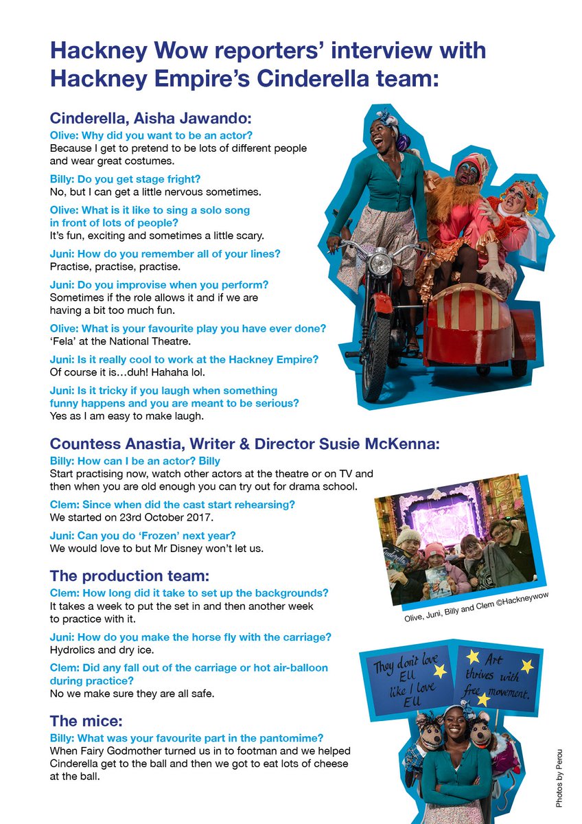 Thank you to everyone @hackneyempire for the fabulous Cinderella – we're already curious about the next pantomime... Hackney Wow reporters interviewed the team behind the show, here's their response... #hackney #hackneyempire #cinderella #pantomime @tcspr