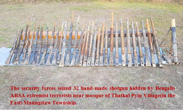 The seized the hand-made shotgun in Maungdaw township.