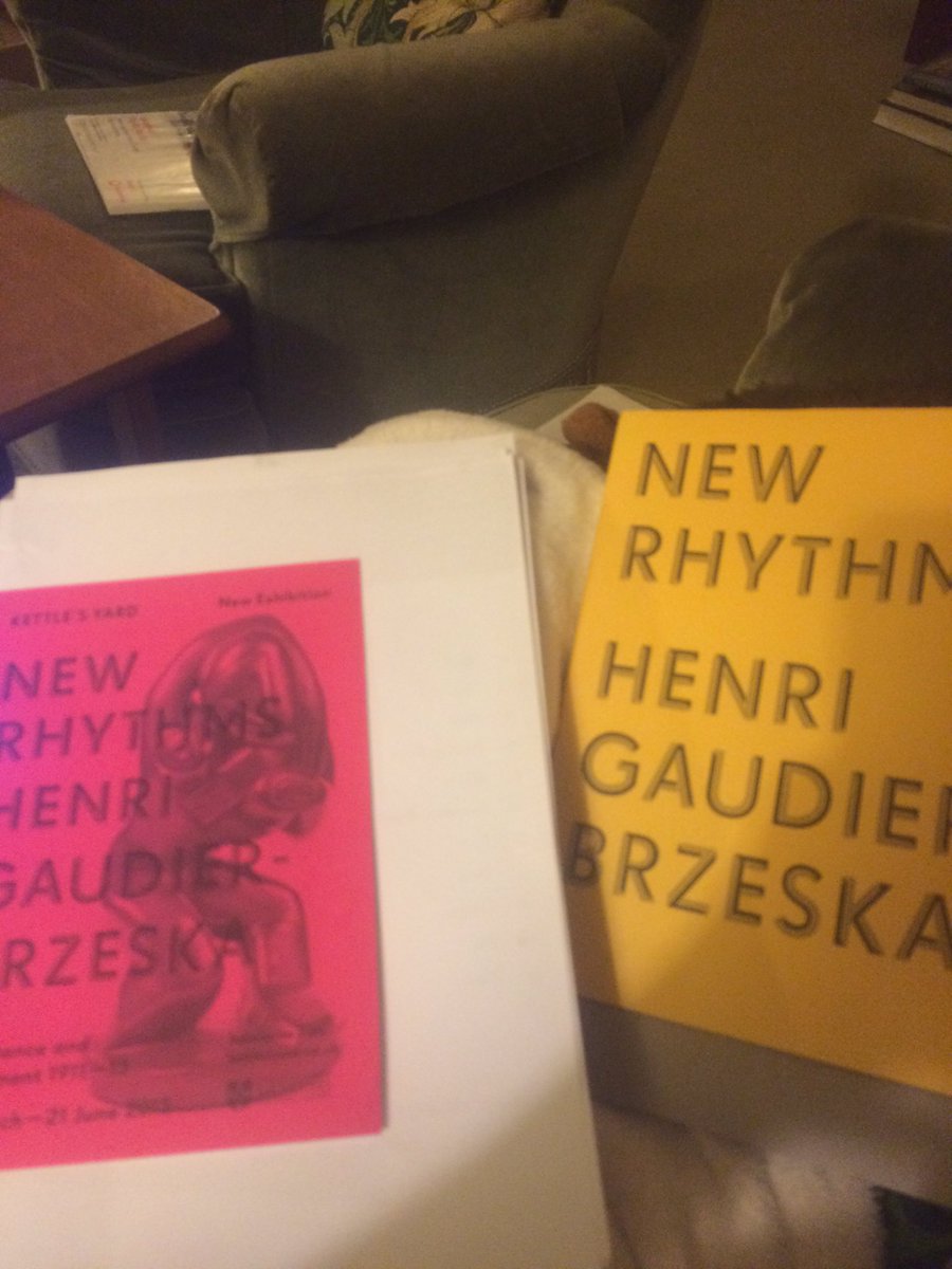 Clare_Nadal's tweet photo. Listening to Beethoven Waldenstein and re-reading one of my favourite exhibition catalogues #NewRhythms #GaudierBrzeska @kettlesyard in preparation for #becomingbarbarahepworth @HMILeeds next month https://t.co/EI4D1Z9zgi