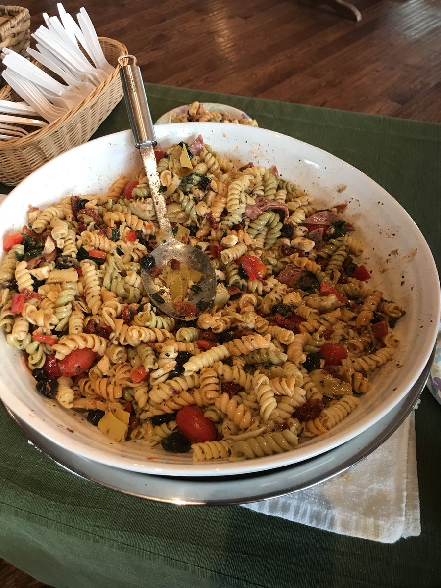 MerriamWines's tweet photo. #WINEland2018 Italian pasta salad is waiting for you. Rose and Cabernet Franc on sale today only. #winesale #winetasting #healdsburg #SonomaCounty https://t.co/l2rXhs7gyC