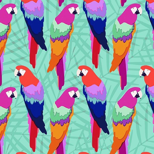 aisforanika's tweet photo. Day 14 "Tropical" #patternjanuary
.
Tropical parrots on tropical fronds.
.
#letsmakepatterns #procreateapp #procreatepattern #parrots https://t.co/o0QciSBl6c https://t.co/9DqhgPSWzE