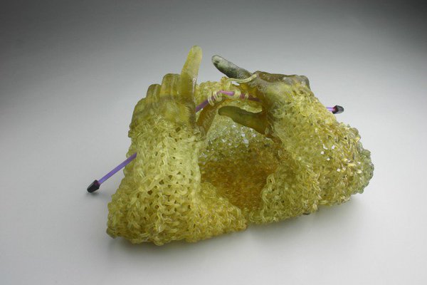 Stitching Us All Together, 2014, (glass sculpture) by Canadian sculptor Carol Milne #womensart