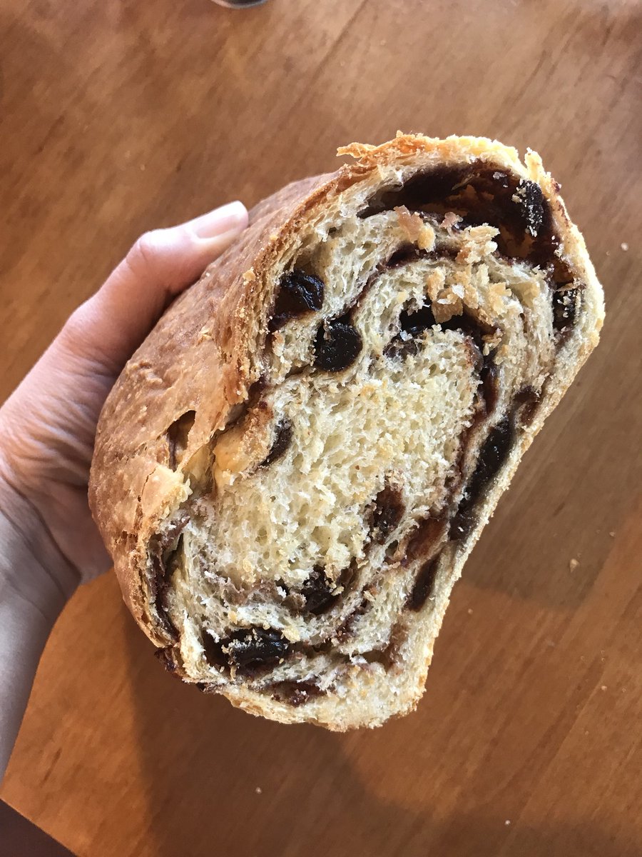 HilltopCoffeeME's tweet photo. Allison’s doing some r & d for new items for the bakery case. Who’s in for cinnamon raisin toast? #toast #hilltop #munjoyhill #portland https://t.co/TfQotR57s6