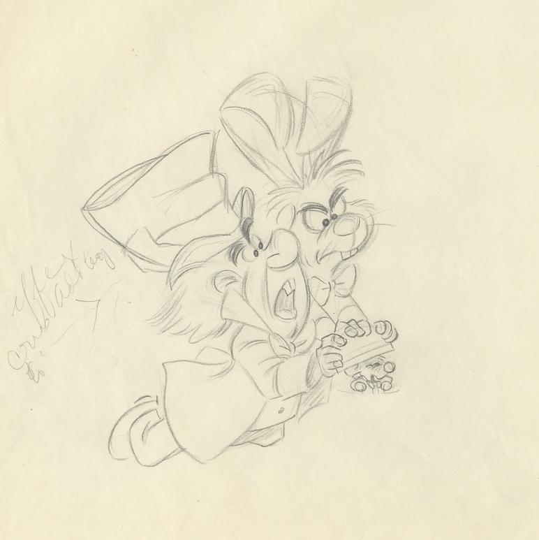 disney alice in wonderland mad hatter drawing