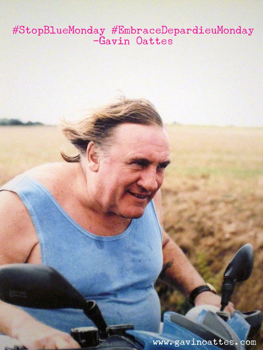 gavinoattes's tweet photo. If people can be convinced that #BlueMonday is actually a real thing based on real science then I’m embracing the all new scientifically backed #DepardieuMonday. Based on weather, days since Xmas and debt, tomorrow is officially the most Depardieu day of the year. #StopBlueMonday https://t.co/M9ooRxvW7A