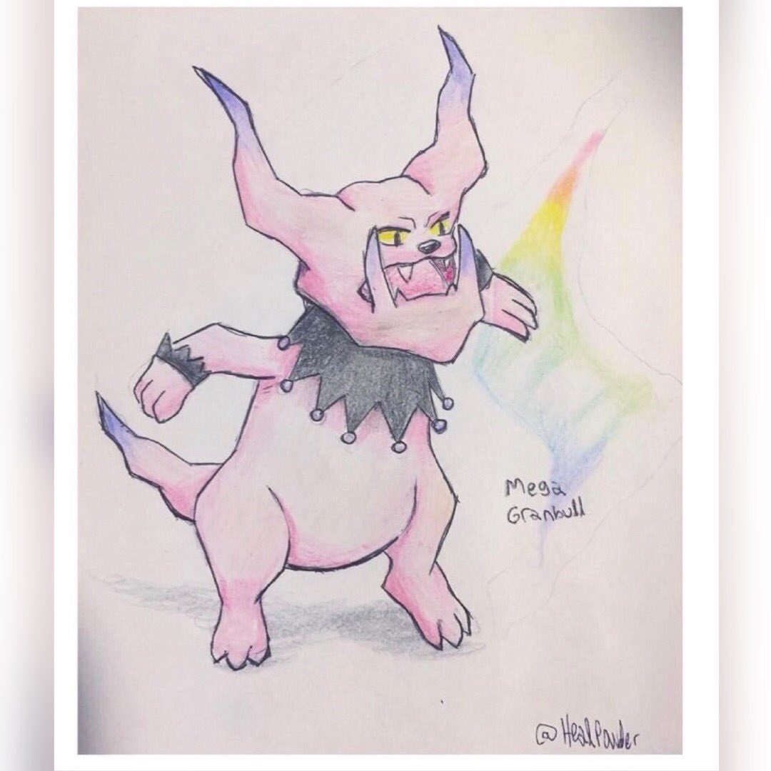 TheAlmaRegion's tweet image. Bringing back mega Granbull(Fairy/Poison) done by instagram.com/healpowder