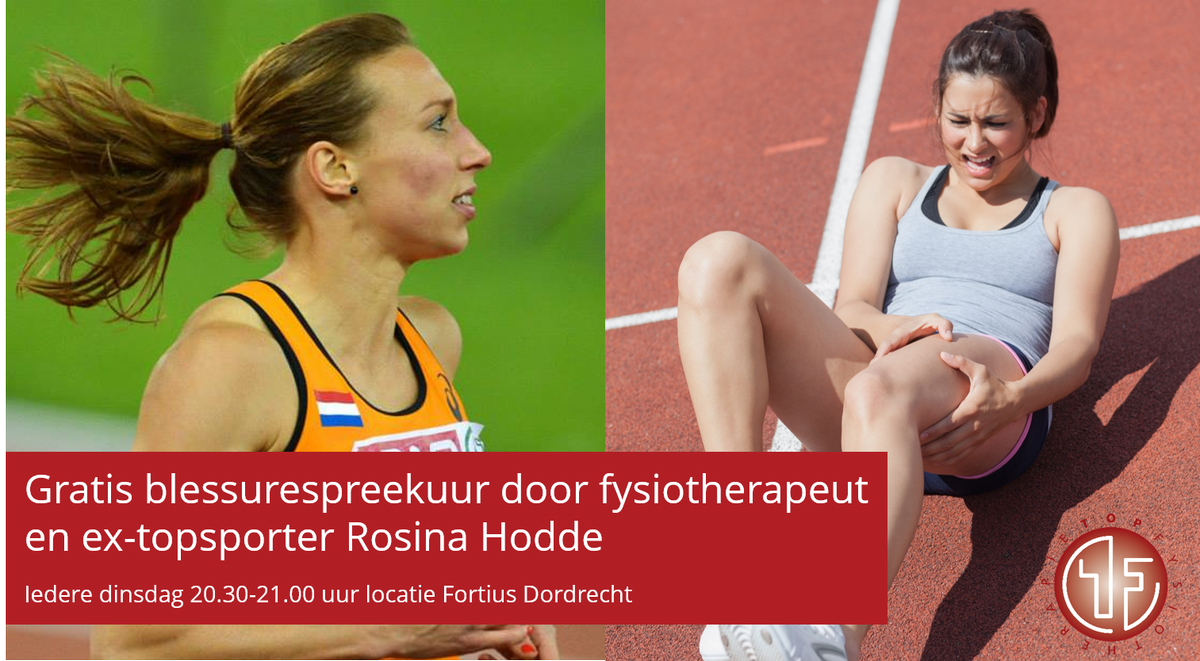 TopfysioDelta's tweet photo. Gratis blessurespreekuur voor @Fortiusdrechtst leden iedere dinsdag 20.30-21.00 uur. Heb je fysieke klachten tijdens of na het sporten? Kom dan naar het spreekuur voor een blessurescreening en advies door fysiotherapeut en ex-topsporter @RosinaHodde. https://t.co/BSVyeHaG42