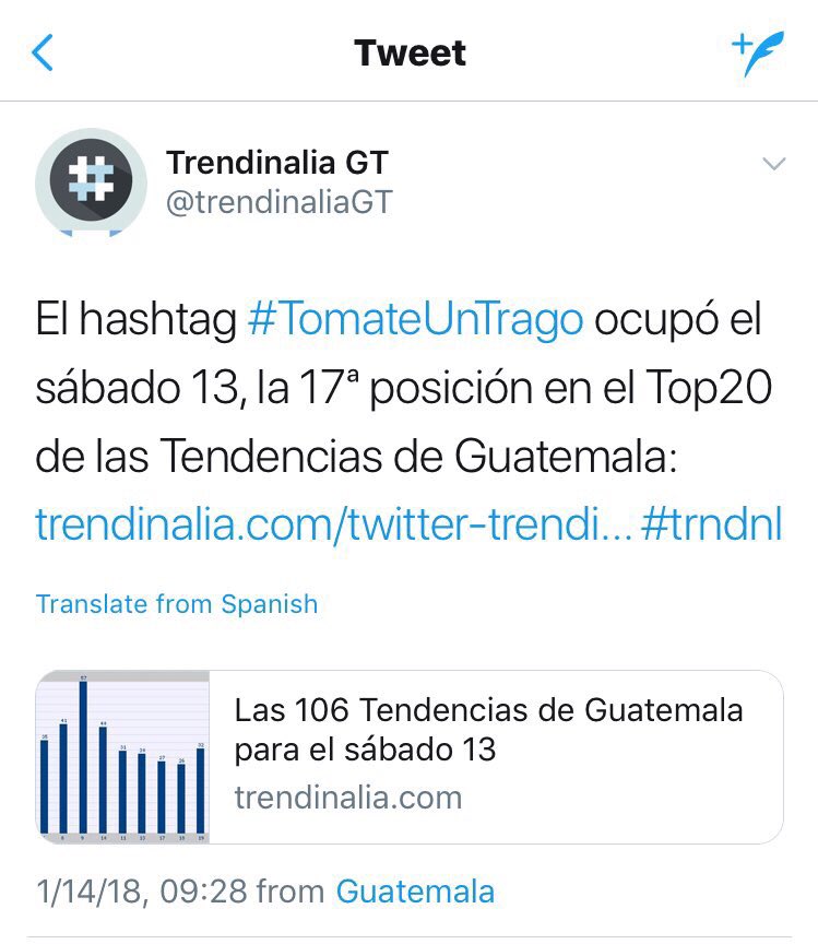 #TomateUnTrago de <a href="/ALEMENDOZA_GT/">ALE | MENDOZA</a> es tendencia en #Guatemala Nos fuimos #VIRAL felicidades!! 💪🔥🍾
