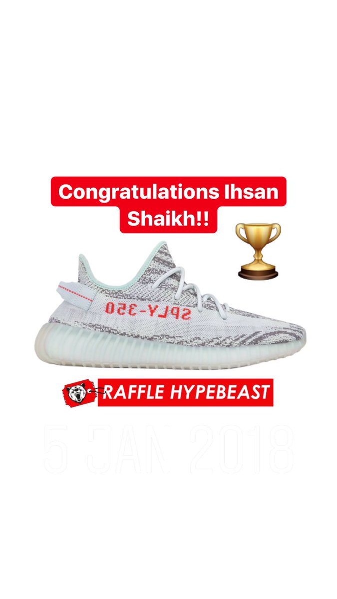 Congratulations to the #yeezywinner Ihsan Shaikh!!