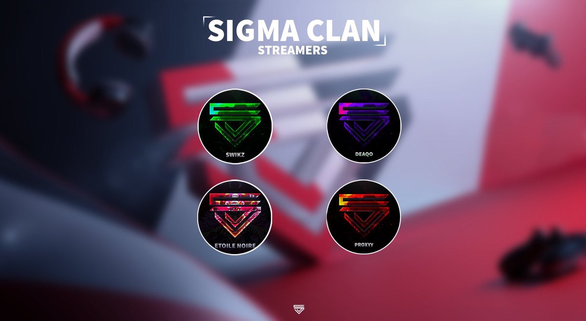 SigmaClan_1's tweet photo. Toujours dans l'optique de créer un contenu de qualité pour notre communauté, voici la seconde partie des streamers :

- @SwiKz_
- @DeaqoJ
- @EtoileNoire__
- @Worth_Proxyy

#SigmaNation ⚡️ https://t.co/hqJjpyO5r5