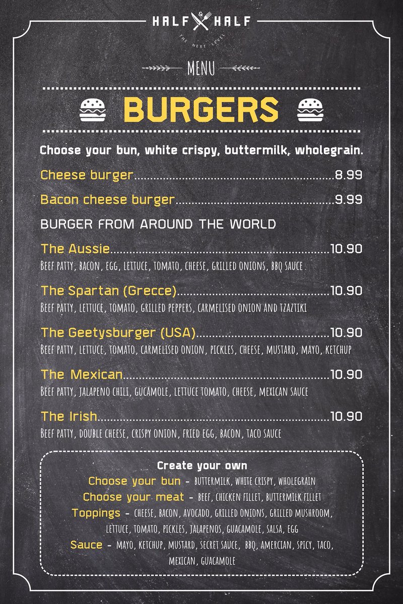 HALFANDHALFDUB's tweet photo. Check our menu! https://t.co/USaVhNfoiN