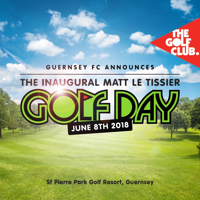 Guernsey FC are pleased to announce the inaugural <a href="/mattletiss7/">Matt Le Tissier ✝️</a> Golf Day <a href="/pierreparkhotel/">St Pierre Park Hotel</a> on Friday 8th June. 
Contact: events@guernseyfc.com
More details to follow soon.  #WatchThisSpace