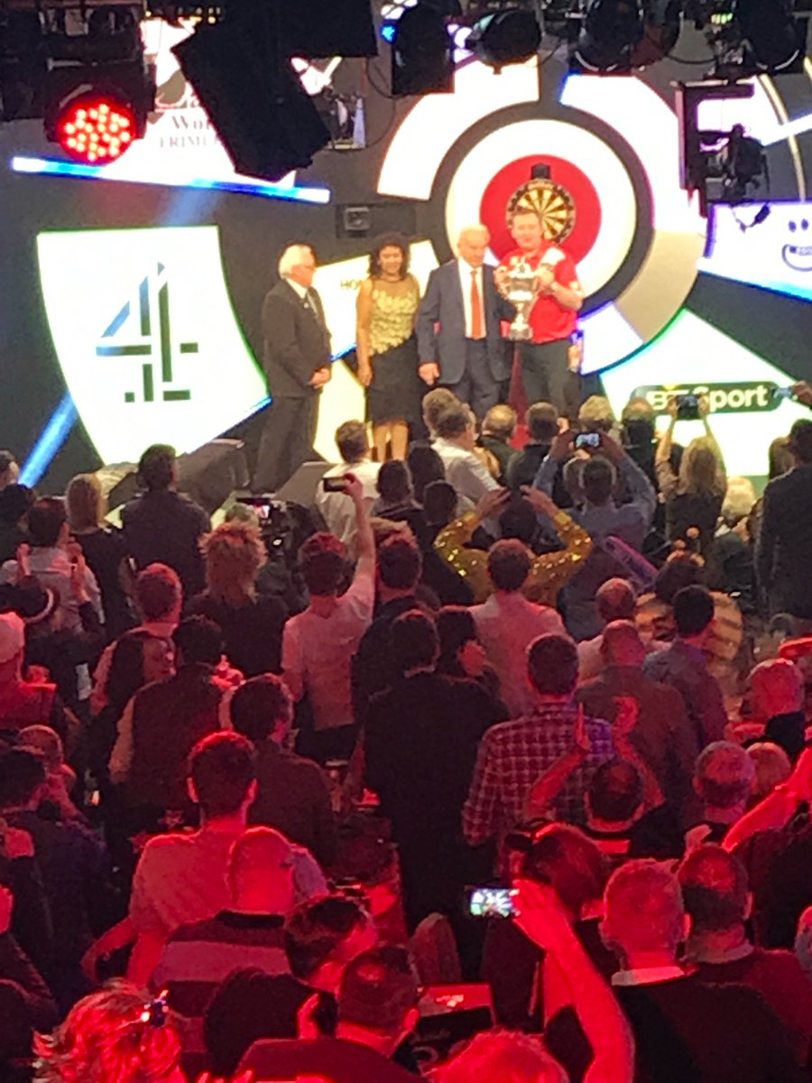 BBCTeesSport's tweet image. WINNER!!! @Duzza180 wins his second consecutive BDO world championship with a 7-6 win over Mark Mcgeeney.