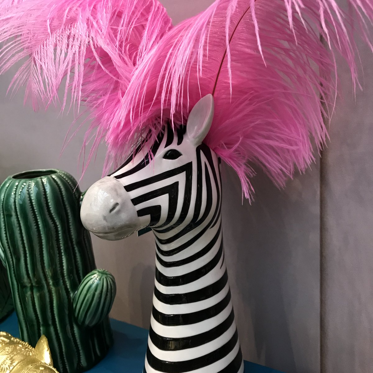 Our showgirl is better than your showgirl! Come to Top Drawer Stand I40 
#zebra #showgirl #temerityjones