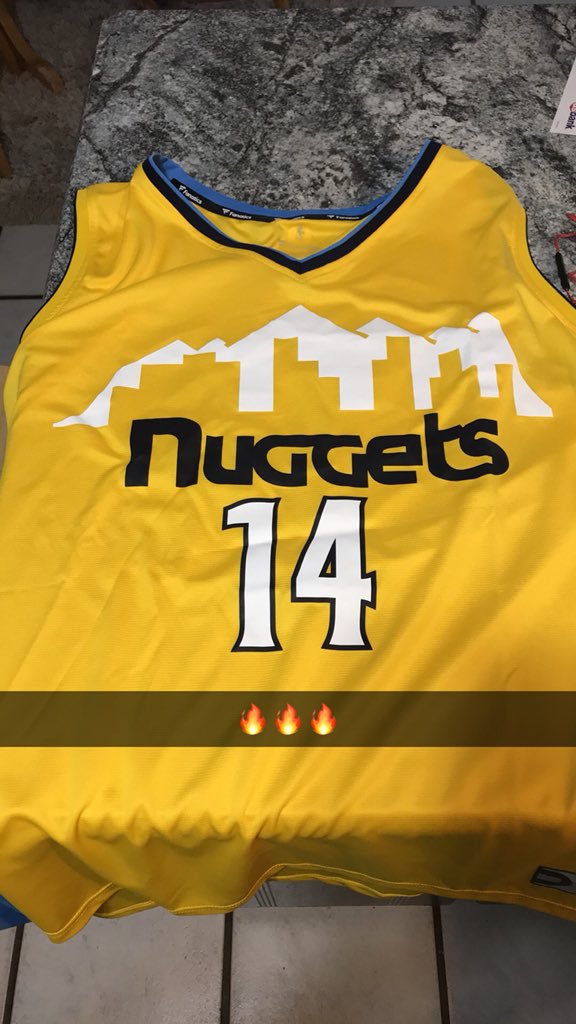 nuggets yellow jersey