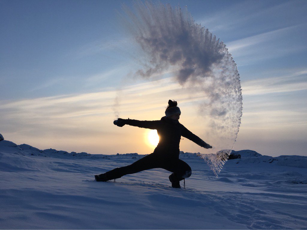 GraceWBoyd's tweet photo. • Water dance • #Nunavut #waterdance #cold #water #adventure #landart #explore https://t.co/ed7XuVOdl3