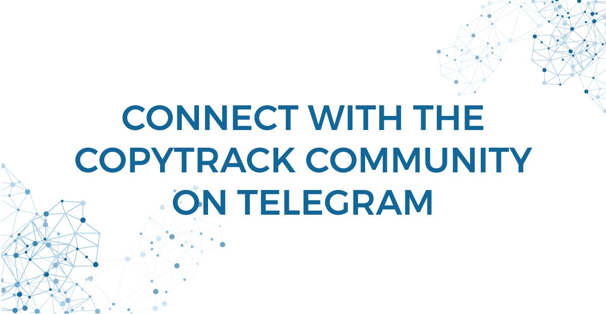 concensum_org's tweet photo. 💬  Join the COPYTRACK Telegram group and interact directly with our team and more than 2,300 community members: https://t.co/ymExivPll0

#copytrackico #publicsale #blockchain #etherum #bitcoin #ico https://t.co/qKxFsmCZxZ