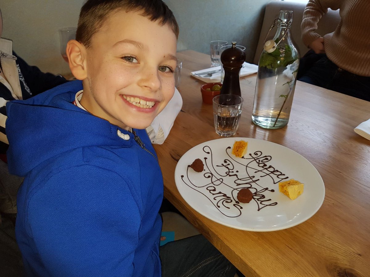 17slush's tweet photo. We asked James what he wanted for his 9th birthday... he said "roast dinner at Sticky!"... huge thank you, he loved it xx @StickyWalnut https://t.co/eeSIPnhNII