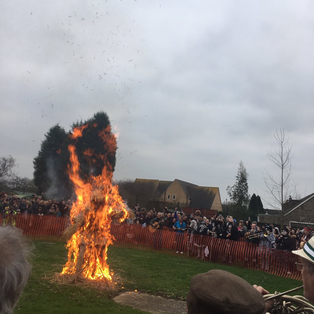 The annual burning of the bear!! #strawbear2018 #whittlesey