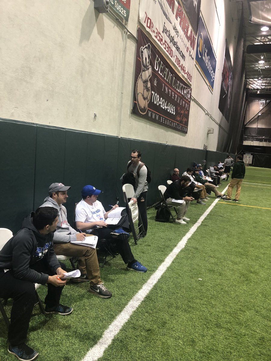 Coaches lined up scouting the talent here at #ChicagoShowcase 

Lots of schools here including <a href="/FURMANMLAX/">Furman Lacrosse</a> <a href="/YaleLacrosse/">Yale Men's Lacrosse</a> <a href="/BulletLacrosse/">BulletLacrosse</a> and many more!!