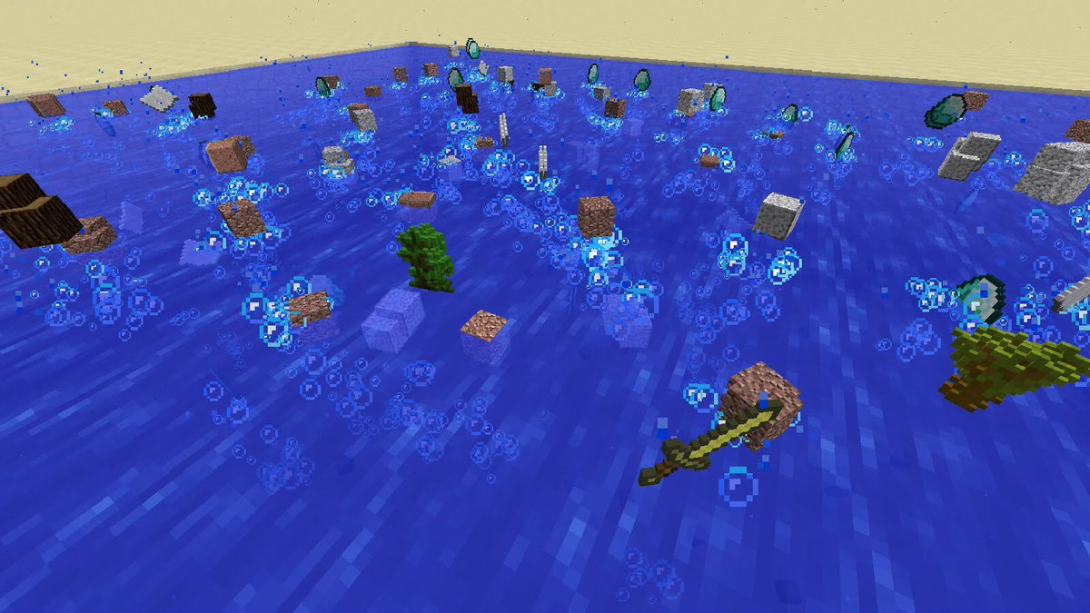 Minecraft News Here S A Concept Image Of The Items Floating On Water Feature Being Added In Update Aquatic For Mcpe Minecraft D T Co Cexn7pcq8v