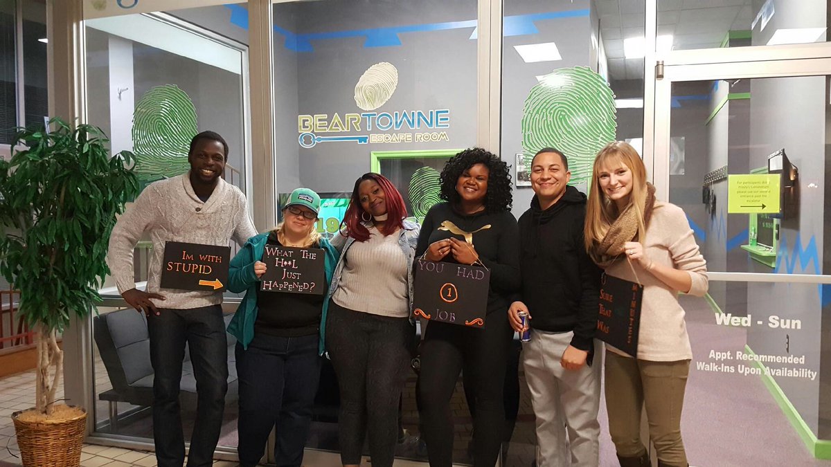 We really enjoyed our Team Builder <a href="/beartowneescape/">BEAR TOWNE ESCAPE</a> Huge shoutout to Damion &amp; Eric for allowing us to embarrass ourselves! #DoYouKnowWhatYoureDoing <a href="/GKeiling/">Greg Keiling</a> <a href="/404girl/">Betsy Francis</a> @MidAtlantic1860