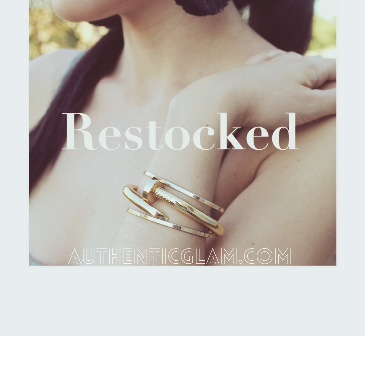 AuthenticGlam's tweet photo. #restocked Get yours today. Our Bended Nail Bracelet has been restocked. Shop now at https://t.co/OPrE4m6EvQ https://t.co/FaKxKyqS3D