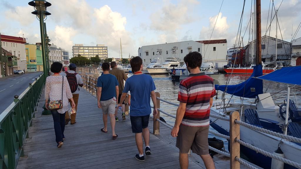 LarsBrunjes's tweet image. Historical walking tour through #Bridgetown with participants of the #InputOutputHK #Haskell course in #Barbados.