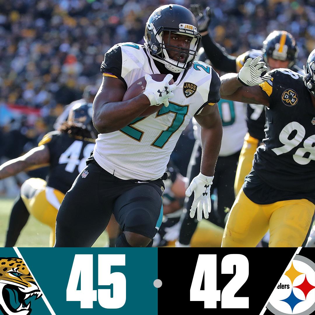 SportsCenter's tweet image. Jacksonville is moving on!

The Jaguars face the Patriots in the AFC championship for a chance to go to the Super Bowl.