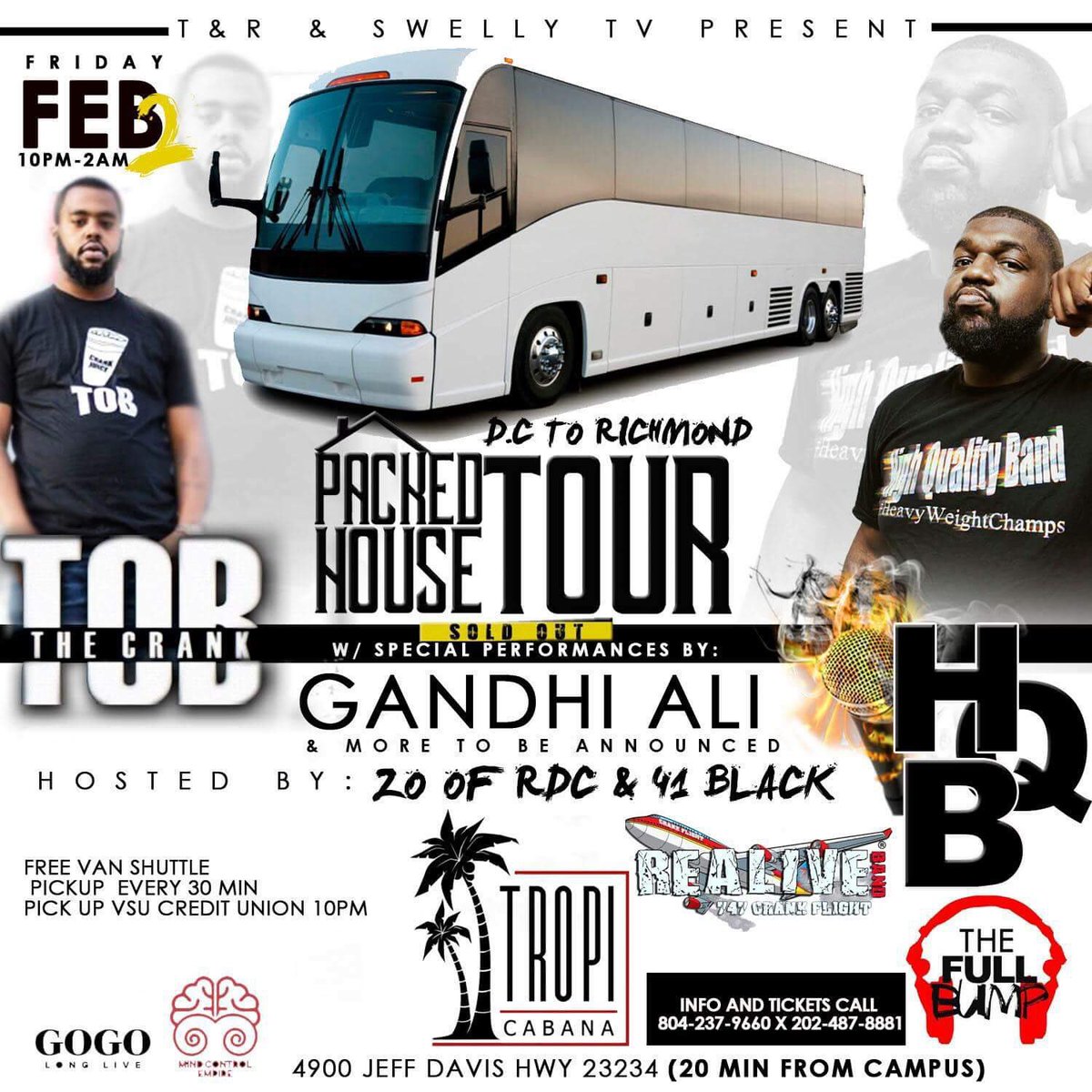 DreadHeadAnt's tweet photo. @__JaeBae FEB. 2nd #PackedHouseTour2k18 We Got #TOB @HighQualityBand @TheFullBump202 #RealiveBand Goin From DC โ๐พRVA, We Got The Shuttle Van & Deals On The Telly DM Me If Interested, We Also Have Early Bird Tickets For On Sale For $10 Link ๐๐พ https://t.co/N30iNTCeMw #LongLiveGoGo #VSU https://t.co/GuDCV8AbtW