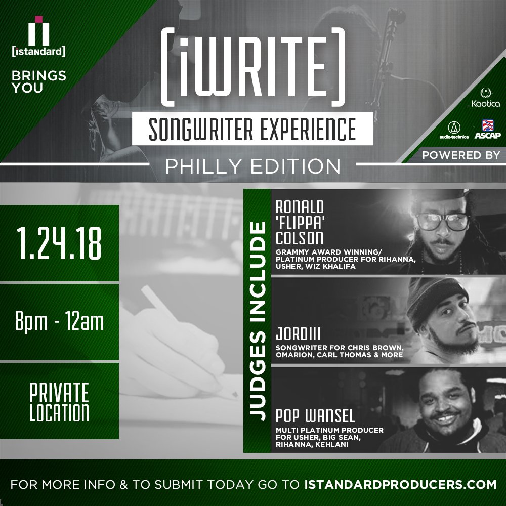 wesoundwell's tweet photo. #PhillySongWriters! have you submitted to be a part of our #SongWriterExperience yet? play your hottest tracks and receive feedback from industry professionals all while networking in your own town with other local #artists! submit now, spots are limited! https://t.co/CSFU6BN5qd https://t.co/vaJqVIfRFk