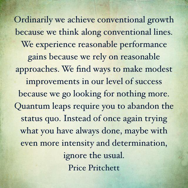 "Quantum leaps require you to abandon the status quo." - Price Pritchett

Follow <a href="/tengumuna/">Tengu Muna</a> for more #InspirationalQuotes #success #quantumleap