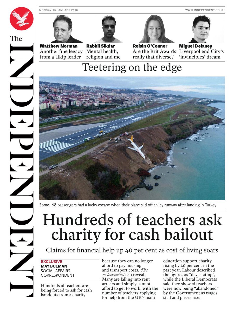AlexInAir's tweet photo. Some of tomorrow’s UK newspapers have Turkish low-cost carrier Pegasus 737 Runway Excursion on the front page. #PC8622 https://t.co/YN7rLf4eWl