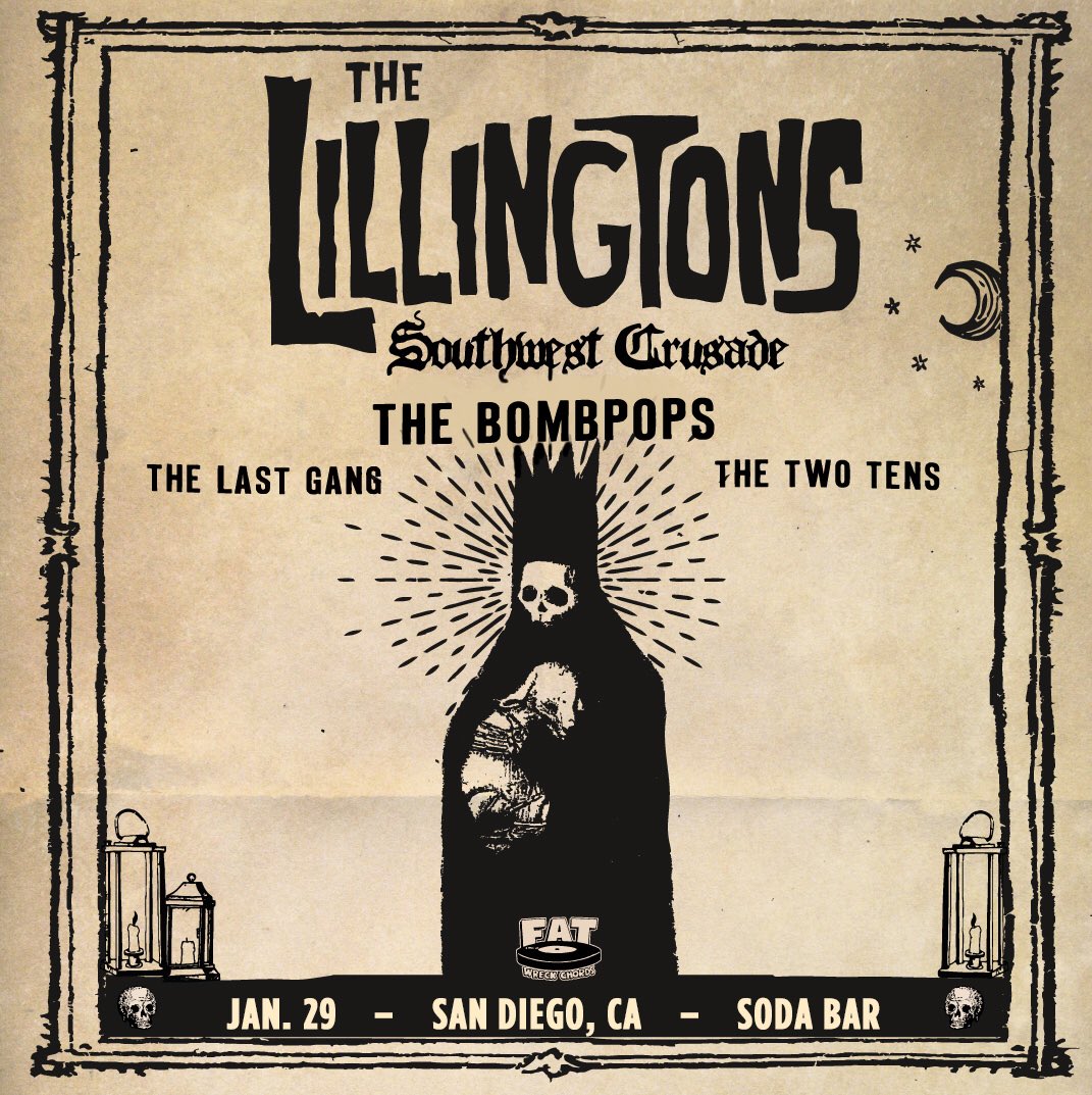 SODA BAR (@sodabarsd) on Twitter photo 1/29 @ Soda Bar – The Lillingtons w/ @TheBombpops, The Last Gang (@missbrennared) & <a href="/TheTwoTens/">The Two Tens</a> • ticketf.ly/2BZnnBS 1/29 @ Soda Bar – The Lillingtons w/ @TheBombpops, The Last Gang (@missbrennared) & <a href="/TheTwoTens/">The Two Tens</a> • ticketf.ly/2BZnnBS