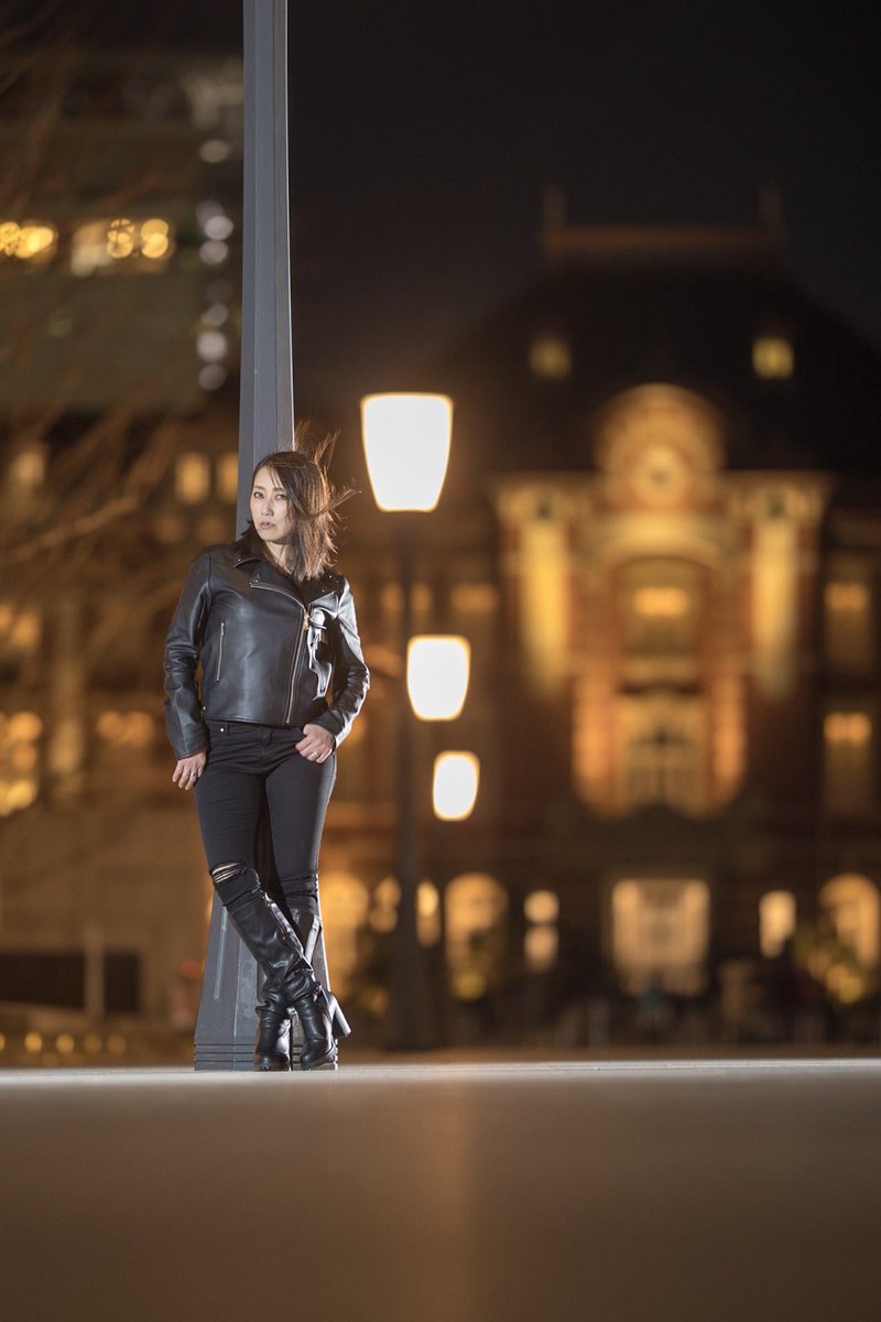 しんのすけ 夜景ポートレート ポートレート モデル 有楽町 夜景ポートレート かっこいい 東京駅 ファインダーの越しの私の世界 東京カメラ部 ライダース