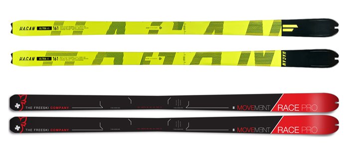 Skintrack's tweet photo. Two skimo racing skis worthwhile checking out and on sale right now: Movement Race Pro 66 (https://t.co/EIC7mOsXoJ) and Hagan Ultra 65 (https://t.co/CsnWvH1wHA) at @SkimoCo https://t.co/1GaJcfFg3K
